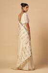 Gulabo By Abu Sandeep Off White Chanderi Sequins, Embroidery Saree With Border Online at Aza Fashions Gulabo By Abu Sandeep_Off White Chanderi Sequins, Embroidery Saree With Border _Online_at_Aza_Fashions