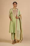 Buy Gulabo By Abu Sandeep Green Chanderi Trouser Online at Aza Fashions Buy_Gulabo By Abu Sandeep_Green Chanderi Trouser _Online_at_Aza_Fashions