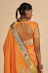 Buy Gulabo By Abu Sandeep Orange Chanderi Zari, Foil Printing Bordered Saree Online at Aza Fashions Buy_Gulabo By Abu Sandeep_Orange Chanderi Zari, Foil Printing Bordered Saree _Online_at_Aza_Fashions