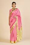 Buy Gulabo By Abu Sandeep Pink Chanderi Zari, Embroidery Saree at Aza Fashions Buy_Gulabo By Abu Sandeep_Pink Chanderi Zari, Embroidery Saree _at_Aza_Fashions
