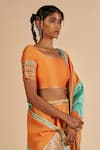 Shop Gulabo By Abu Sandeep Orange Chanderi Embroidery, Metallic Thread, Gota Patti, Zari Skirt Online at Aza Fashions Shop_Gulabo By Abu Sandeep_Orange Chanderi Embroidery, Metallic Thread, Gota Patti, Zari Skirt _Online_at_Aza_Fashions