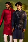 Shreyansh Designs Wine Dupion, Silk Beads, Embroidery Hridyanshu Bundi And Kurta Set Online at Aza Fashions Shreyansh Designs_Wine Dupion, Silk Beads, Embroidery Hridyanshu Bundi And Kurta Set _Online_at_Aza_Fashions