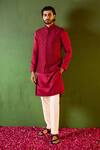 Buy Shreyansh Designs Wine Dupion, Silk Beads, Embroidery Hridyanshu Bundi And Kurta Set at Aza Fashions Buy_Shreyansh Designs_Wine Dupion, Silk Beads, Embroidery Hridyanshu Bundi And Kurta Set _at_Aza_Fashions