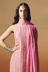 Buy Saniya Sharma Pink Tissue, Organza Sequins, Pearls, Embroidery, Zari Round Inayat Kurta Set Online at Aza Fashions Buy_Saniya Sharma_Pink Tissue, Organza Sequins, Pearls, Embroidery, Zari Round Inayat Kurta Set _Online_at_Aza_Fashions