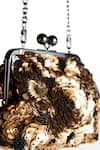 Shop_Nupur Kanoi_Gold Sequins, Beads, Embroidery Carmela Hand Clutch _Online_at_Aza_Fashions