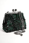 Buy Nupur Kanoi Black Sequins, Beads, Embroidery Carmela Bougain Hand Clutch at Aza Fashions Buy_Nupur Kanoi_Black Sequins, Beads, Embroidery Carmela Bougain Hand Clutch _at_Aza_Fashions