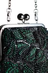 Shop Nupur Kanoi Black Sequins, Beads, Embroidery Carmela Bougain Hand Clutch at Aza Fashions Shop_Nupur Kanoi_Black Sequins, Beads, Embroidery Carmela Bougain Hand Clutch _at_Aza_Fashions