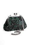 Buy_Nupur Kanoi_Black Sequins, Beads, Embroidery Carmela Bougain Hand Clutch _at_Aza_Fashions