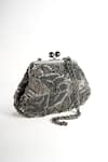Buy Nupur Kanoi Grey Sequins, Beads, Embroidery Carmela Bougain Hand Clutch at Aza Fashions Buy_Nupur Kanoi_Grey Sequins, Beads, Embroidery Carmela Bougain Hand Clutch _at_Aza_Fashions