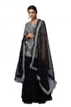 Buy Neha Khullar Black Organza, Chanderi Silk, Chinon Split Neck Kurta Palazzo Set at Aza Fashions Buy_Neha Khullar_Black Organza, Chanderi Silk, Chinon Split Neck Kurta Palazzo Set _at_Aza_Fashions