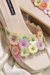Shradha Hedau Footwear Couture_Multi Color Applique, Beads, Sequins Anvika Floral Embellished Wedges _Online_at_Aza_Fashions