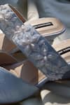Shradha Hedau Footwear Couture_Sky Blue Beads, Pearls Eira And Embellished Wedges _Online_at_Aza_Fashions