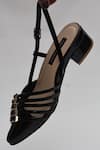 Shradha Hedau Footwear Couture_Black Buckles Arisha Pointed Toe Strappy Heels _Online_at_Aza_Fashions