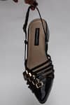 Buy_Shradha Hedau Footwear Couture_Black Buckles Arisha Pointed Toe Strappy Heels _Online_at_Aza_Fashions