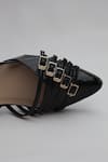 Shop_Shradha Hedau Footwear Couture_Black Buckles Arisha Pointed Toe Strappy Heels _Online_at_Aza_Fashions