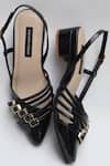Shop_Shradha Hedau Footwear Couture_Black Buckles Arisha Pointed Toe Strappy Heels _at_Aza_Fashions