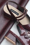 Shop_Shradha Hedau Footwear Couture_Burgundy Aavya Strappy Pointed Toe Heels 