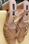 Shop_Shradha Hedau Footwear Couture_Beige Veda Strappy Block Heels _at_Aza_Fashions