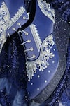 Buy_Shradha Hedau Footwear Couture_Navy Embroidery, Beads, Sequins, Prisha Embellished Satin Platform Sneakers _Online_at_Aza_Fashions