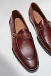Shradha Hedau Footwear Couture_Brown Arvay Monk Strap Shoes _at_Aza_Fashions
