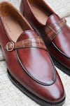 Buy_Shradha Hedau Footwear Couture_Brown Arvay Monk Strap Shoes 