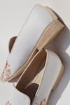 Buy_Shradha Hedau Footwear Couture_White Kiaan Floral Embroidered Moccasins _Online_at_Aza_Fashions