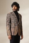 Shop_Dusala_Multi Color Pashmina Paisley And Geometric Pattern Blazer _Online_at_Aza_Fashions
