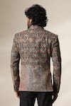 Shop_Dusala_Multi Color Pashmina Paisley And Geometric Pattern Blazer _at_Aza_Fashions