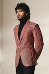 Dusala Multi Color Pashmina Paisley Motif Double Breasted Blazer at Aza Fashions Dusala_Multi Color Pashmina Paisley Motif Double Breasted Blazer _at_Aza_Fashions