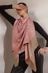 Dusala Pink Paisley Pattern Pashmina Wool Silk Stole Online at Aza Fashions Dusala_Pink Paisley Pattern Pashmina Wool Silk Stole _Online_at_Aza_Fashions