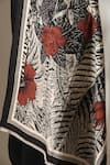 Buy_Dusala_Black Botanical Print Stole _Online_at_Aza_Fashions