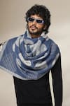 Shop_Dusala_Blue Abstract Pattern Stole _at_Aza_Fashions