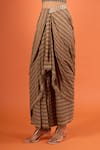 Shop_Tarun Tahiliani_Multi Color Sequins Stripe Print Draped Skirt _Online_at_Aza_Fashions