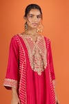 Buy Sheetal Batra Pink Embroidery V-neck Kurta And Salwar Set Online at Aza Fashions Buy_Sheetal Batra_Pink Embroidery V-neck Kurta And Salwar Set _Online_at_Aza_Fashions