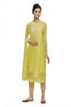 Buy Neha Khullar Yellow Silk, Kota Bead Work Round Neck Embroidered Kurta Set at Aza Fashions Buy_Neha Khullar_Yellow Silk, Kota Bead Work Round Neck Embroidered Kurta Set _at_Aza_Fashions