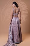 Shop_Jiya by Veer Design Studio_Pink Modal, Satin Mirrors, Embroidery, Metallic Printed Lehenga Blouse Set _at_Aza_Fashions