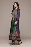 Buy_Ritu Kumar_Green Viscose, Crepe, Dupion Tassels Round Amama Floral Print Kurta With Palazzo _Online_at_Aza_Fashions