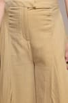 Shop_Ritu Kumar_Beige Cotton, Viscose Asymmetric Plain Pant _Online_at_Aza_Fashions