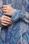 Ritu Kumar_Blue , Chiffon, Crepe, Chinon Rajas Abstract Print Kurta Set _at_Aza_Fashions