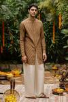 Buy Philocaly Brown Silk Lace, Embroidery Deep Pintuck And Detailing Kurta Online at Aza Fashions Buy_Philocaly_Brown Silk Lace, Embroidery Deep Pintuck And Detailing Kurta _Online_at_Aza_Fashions