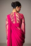 Buy Vivek Patel Pink Viscose Georgette Round Embroidered Saree Gown Buy_Vivek Patel_Pink Viscose Georgette Round Embroidered Saree Gown
