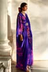 Buy Paulmi And Harsh Purple Silk Organza, Net Sequins, Tassels V-neck Floral Print Kaftan Online at Aza Fashions Buy_Paulmi And Harsh_Purple Silk Organza, Net Sequins, Tassels V-neck Floral Print Kaftan _Online_at_Aza_Fashions
