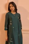 Buy Vaayu Green Muslin, Cotton Applique, Embroidery Round Jade Kurta And Pant Co-ord Set Online at Aza Fashions Buy_Vaayu_Green Muslin, Cotton Applique, Embroidery Round Jade Kurta And Pant Co-ord Set _Online_at_Aza_Fashions