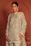 Buy Tasuvure Indes Mint Georgette, Chiffon Sequins, Embroidery Round Neck Inaayat Rose Kurta Set Online at Aza Fashions Buy_Tasuvure Indes_Mint Georgette, Chiffon Sequins, Embroidery Round Neck Inaayat Rose Kurta Set _Online_at_Aza_Fashions
