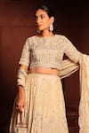 Tasuvure Indes Ivory Georgette, Chiffon Sequins, Embroidery, Inaaya Cutdana Lehenga Set Online at Aza Fashions Tasuvure Indes_Ivory Georgette, Chiffon Sequins, Embroidery, Inaaya Cutdana Lehenga Set _Online_at_Aza_Fashions