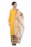 Buy Soup By Sougat Paul Yellow Brown And Off White Aztec Printed Kurta Set at Aza Fashions Buy_Soup By Sougat Paul_Yellow Brown And Off White Aztec Printed Kurta Set _at_Aza_Fashions
