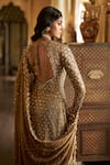 Seema Gujral Gold Tissue, Georgette Sequins, Crystals, Beads, Tassels, Antique Sharara Set Online at Aza Fashions Seema Gujral_Gold Tissue, Georgette Sequins, Crystals, Beads, Tassels, Antique Sharara Set _Online_at_Aza_Fashions