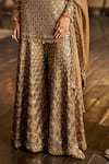 Shop Seema Gujral Gold Tissue, Georgette Sequins, Crystals, Beads, Tassels, Antique Sharara Set Online at Aza Fashions Shop_Seema Gujral_Gold Tissue, Georgette Sequins, Crystals, Beads, Tassels, Antique Sharara Set _Online_at_Aza_Fashions