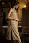 Buy Seema Gujral Gold Tissue, Silk Sequins, Beads, Stones, Embroidery Antique Kurta Pant Set Online at Aza Fashions Buy_Seema Gujral_Gold Tissue, Silk Sequins, Beads, Stones, Embroidery Antique Kurta Pant Set _Online_at_Aza_Fashions