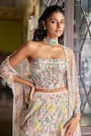 Buy_Seema Gujral_Multi Color Net Sequins, Pearls, Beads, Multi-coloured Corset Sharara Set _Online_at_Aza_Fashions